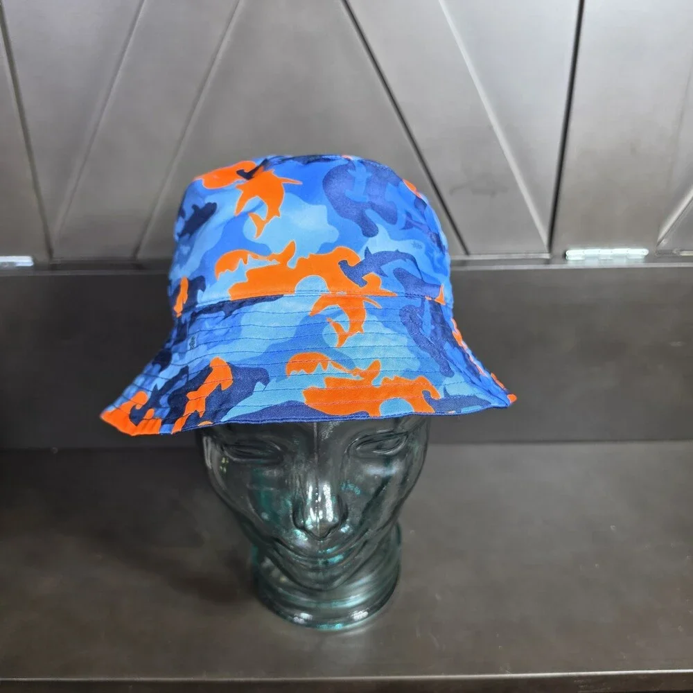 UV Skins Youth Reversible Bucket Hat Blue/orange UPF 50